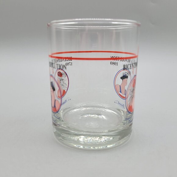 Cerve Bicentenaire De La Revolution 1789-1989 Blown Glasses Marianne Dumont - Picture 8 of 12